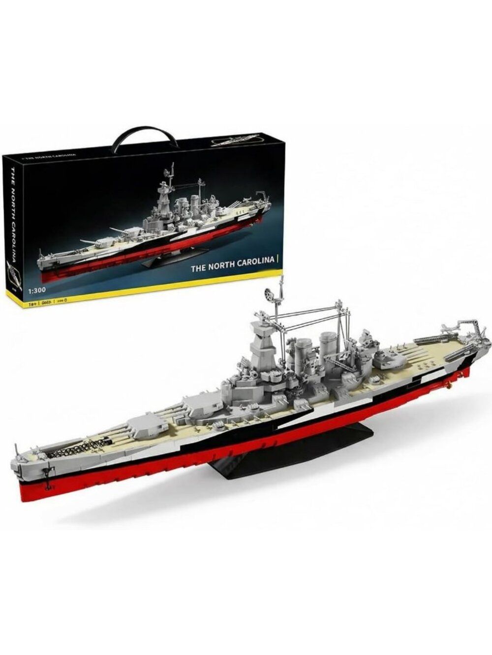 Battleship Building Blocks Set - 2662 PCS Model Kit for Adults 14+ | USS North
